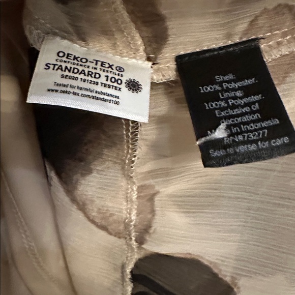 Simply Vera Vera Wang Flowy Floral 3/4 Sleeve Dress Black and Cream Size XXL NWT - Picture 12 of 13